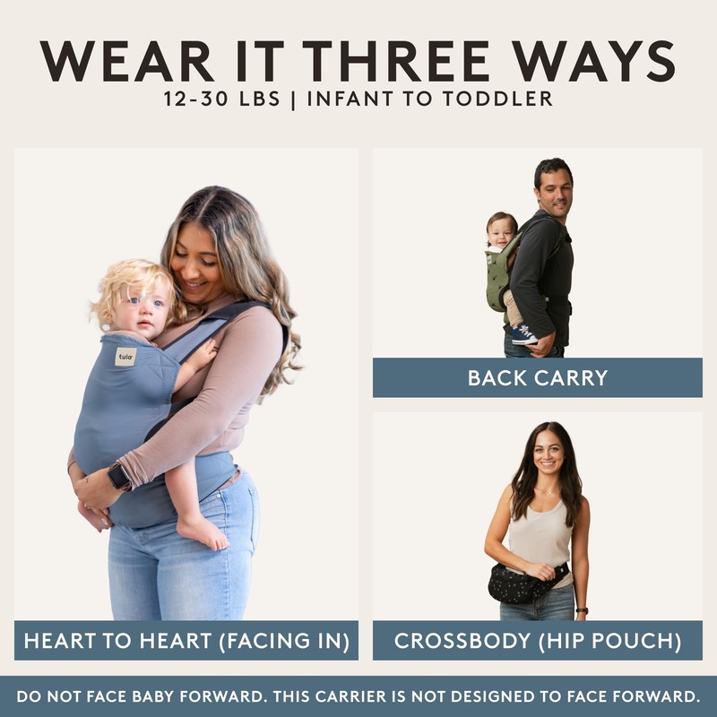 Baby Tula Lite Ripstop Nylon Compact Baby Carrier, Lightweight &