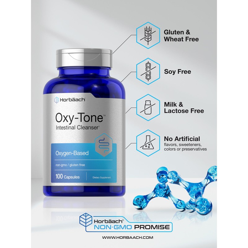 Horbäach Oxygen Colon Cleanser | 100 Capsules | Intestinal Cleanser