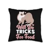 Ferrets: Will Do Tricks For Food Throw Pillow