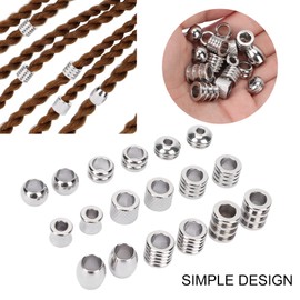 18pcs Beard Beads for Men, Viking Beard Beads, Viking Hair Beads, Beard Ornaments for Men Hair Beard Beads Braiding Beads Stainless Steel Dread Beads Viking Jewelry