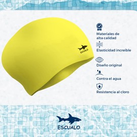 escualo Gorra para Natacion Mujer Adulto Modelo Lady Cap (Silicon) Impermeable, Unitalla, Color Amarillo