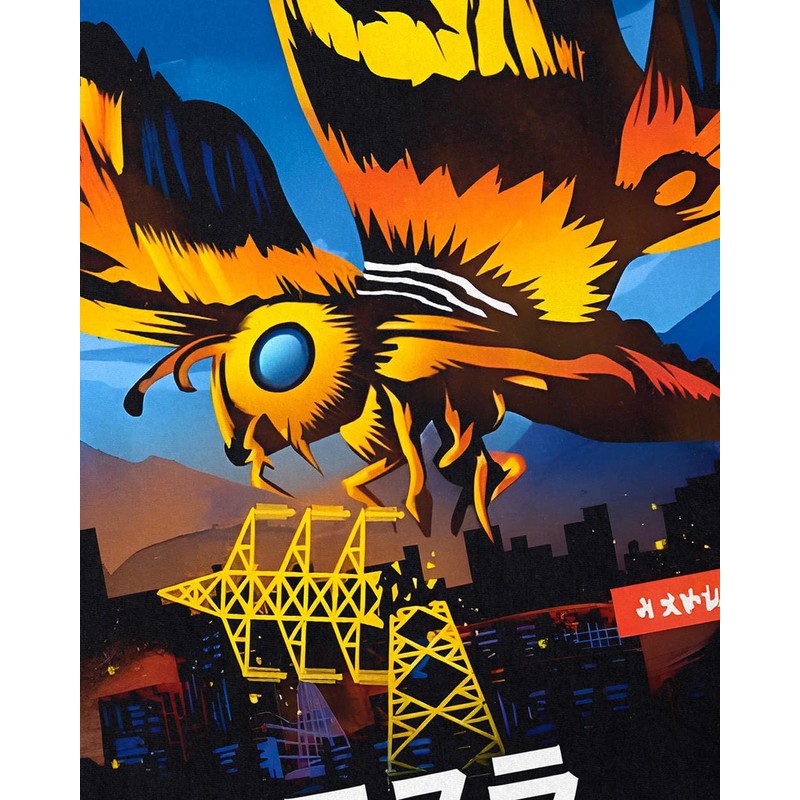 style3 Mothra Fury Men's T-Shirt Japan Monster Moth Tokyo Tokyo,