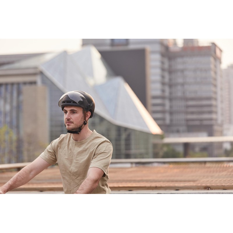 LIVAL L23_Smarter City Helmet with Visor in Black_M_54-58 cm