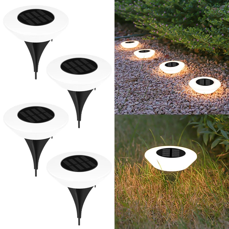 Solar Ground Lights for Outdoor Landscaping – 14-LED Waterproof Lawn