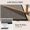 YIHOUSE Thin Bath Mat Black Bathroom Rugs Sets 2 Pieces,