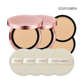 Lewis Karen Powder Pact 2 main products + 2 refills + 4 puffs, No. 21 / 루이스카렌  파우더 팩트 본품2개+리필2개+퍼프4개, 21호