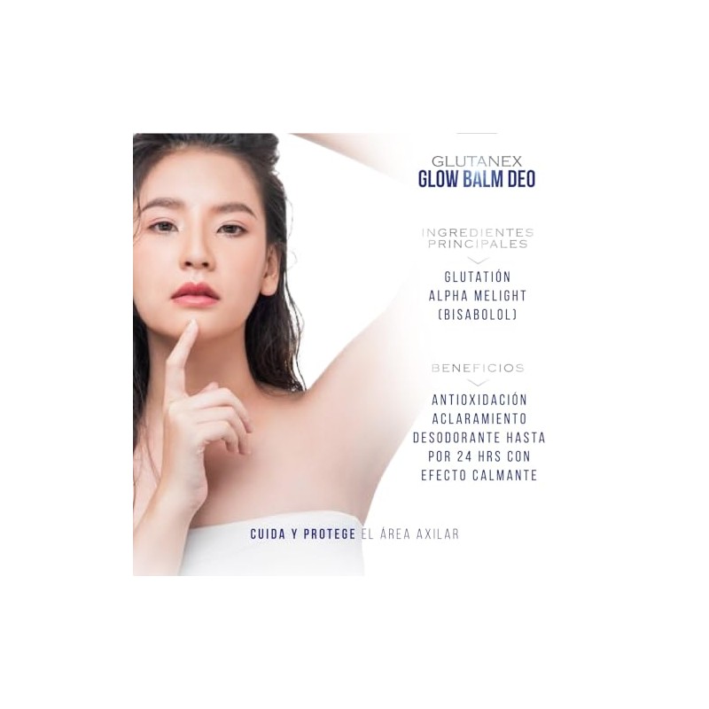GLUTANEX™ GLOW BALM DEO Bálsamo Aclarante, Calmante y Antioxidante Axilar