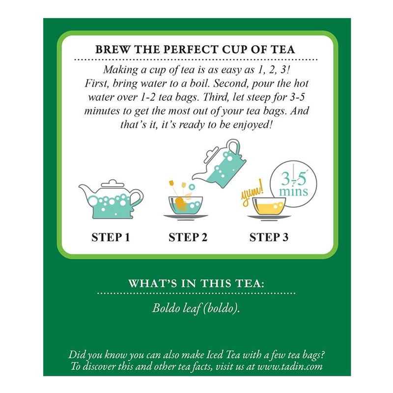 Tadin Boldo Herbal Tea (24 Teabags)