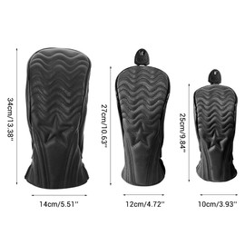Golf Head Covers, 1/3 Piece Iron Headcovers, Soft PU Golf Club Headcovers, Golf Iron Club Cover for Right and Left Handed
