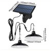 Shed Solar Light,Work Light with 2 Heads | Waterproof Solar