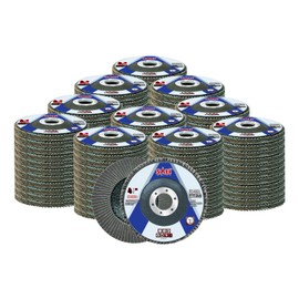 Sali 100 Pack Flap Disc 120 Grit 4.5" x 7/8-Inch Sanding Disc Bevel Type #29 Premium and Industrial Grade Angle Grinder Grinding Wheel High Performance Edge Grinding