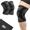 Rangos Knee Support Brace Pair, Compression Knee Sleeves for Weightlifting,