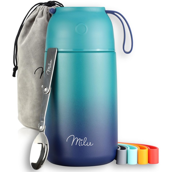 Milu® Thermal Container for Food 800 ml, Stainless Steel, Thermal