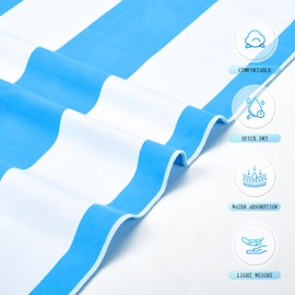Sarsumir Beach Towel Microfibre Towel Large 180x90cm Quick Dry Sand Free Microfibre Beach Towel for Gym Travel Swim Pool Yoga Camping Sports Travel Towel for Kids Adults, Light Blue