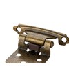 Ravinte Antique Bronze Cabinet Hinges, 1/2 Inch Overlay, 50 Pack
