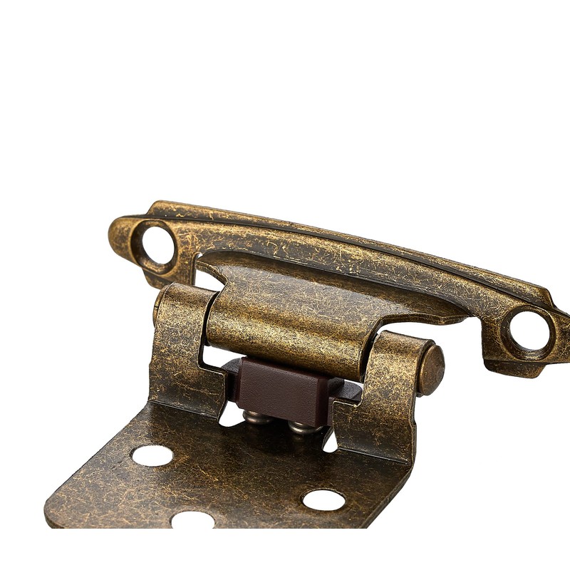 Ravinte Antique Bronze Cabinet Hinges, 1/2 Inch Overlay, 50 Pack