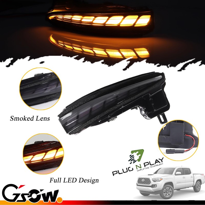 GSOWO LED Side Mirrors Sequential Dynamic Turn Signal Lights Indicator