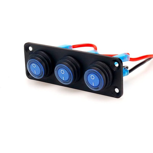 WANGCL Aluminum- Boat Switch Panel 12v Control Panel ON/OFF Toggle