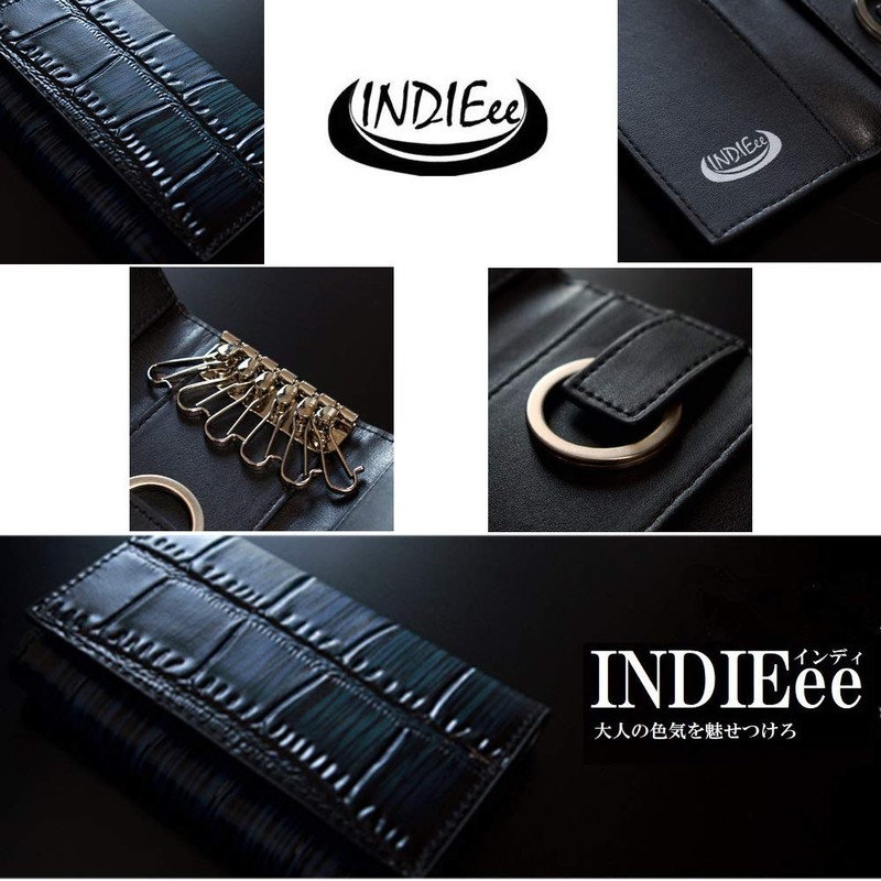 India, Made in Italy, Crocodile Embossed Phantom Leather, Key Case,