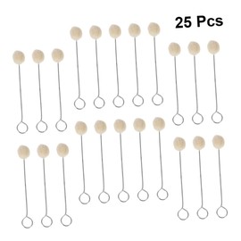 STOBOK 75 Pcs Wool Ball Brush Dye Wool Dauber Swabs Balls Fabric Daubers Craft Medium Small Shape Felt Dauber Woolen Wool Felt Brush Dauber Brush Wool Applicator Dauber’s Beige