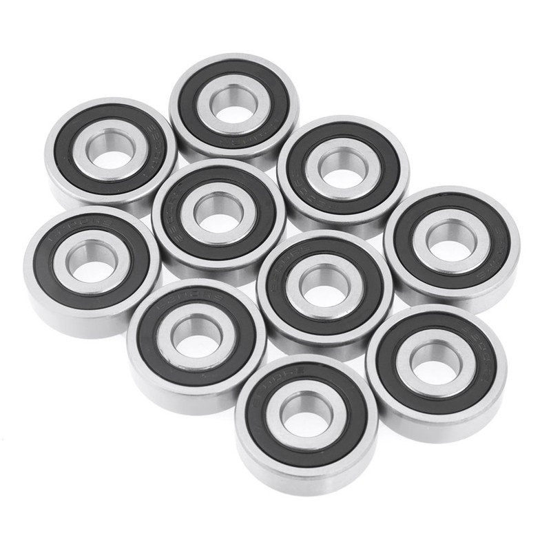 Pack of 10 6200-2RS Double Row Rubber Sealed Steel Deep