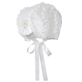 COSDREAMER Girls Women Mop Hat Colonial Pilgrim Prarie Bonnet Hats (5), One Size, White, White