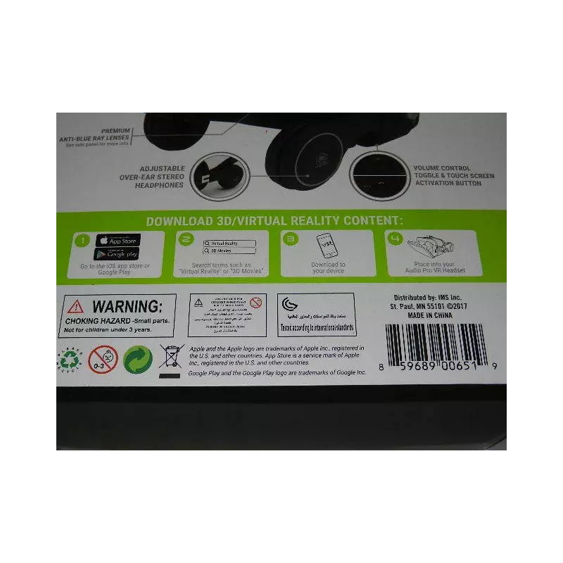 Promark new Promark Audio Pro VR Virtual Reality Headset Goggles