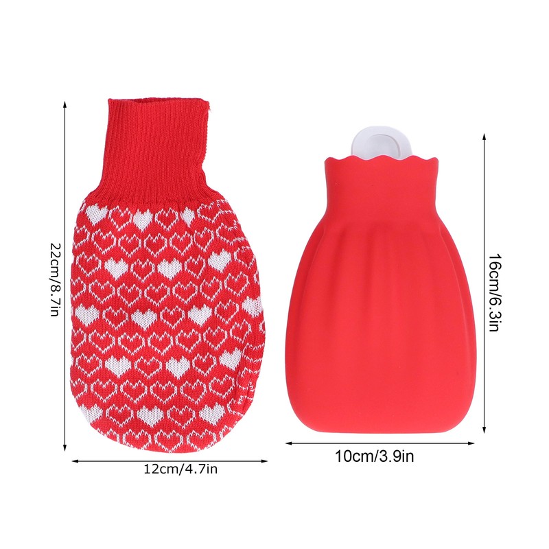 Hot Water Bottle Silicone Explosion Proof Hot Water Bag with