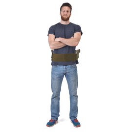 Koltster Belly Band Holster for Concealed Carry, Concealment Gun Holster for Men and Women, Waist Holsters Fits for Glock 19, 17, 26, 43, S&W M&P 40 Shield, Compatible with Most Pistols (Green - XL)