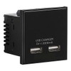 Knightsbridge NETUSBBK Dual USB Charger Module, Black, 2 A, 50