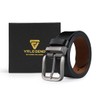 VRLEGEND Men's Leather Belt 110-180 cm Leather Denim Belt Men's