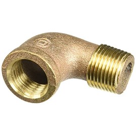 Anderson Metals 38116-08A 38116 Red Brass Pipe Fitting, 90 Degree Street Elbow, 1/2" Female x 1/2" Male