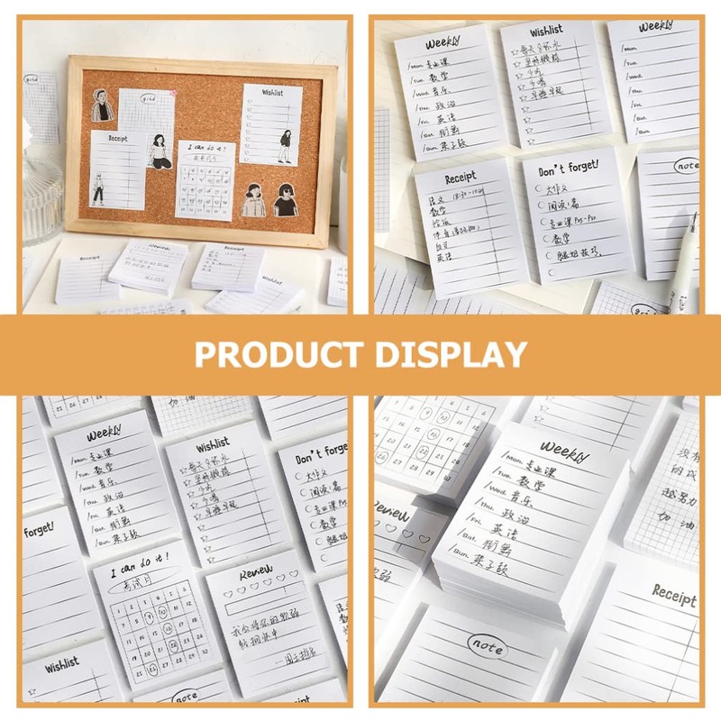 Operitacx 16pcs Nonstick Memo Pads for Notes and Schedules Blank