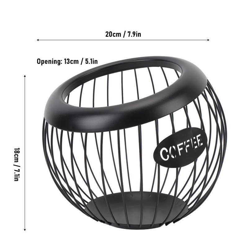 gernie Coffee Pod Holder, Black, 1 Set, 1 Item, 1