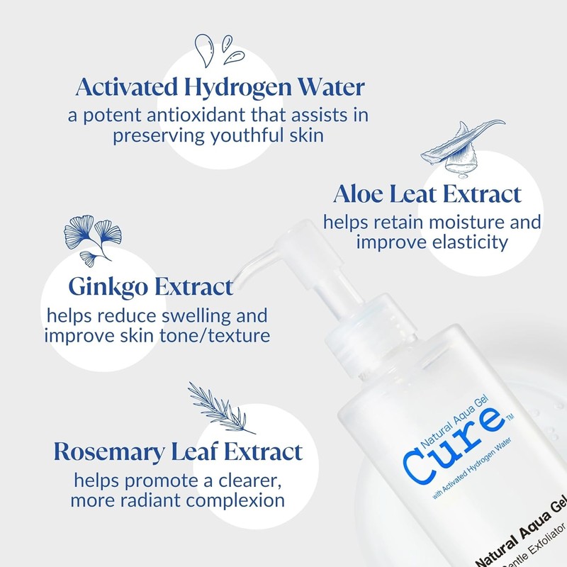 Saturday's Cure |Aqua Gel Gentle Exfoliator Clear, Soft Skin Non-Abrasive