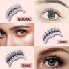Bluemega 2 Pairs Fake Eyelashes Pestañas Autoadhesivas, Pestañas Adhesivas Reutilizables,
