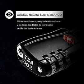 Paquete de 2 Candado para Maleta de Viaje, POGEPE Candados para Maletas de Viaje TSA, Nueva Versión Candados de Combinación de Cerradura de Viaje, Candado de Cable Flexible para Maleta de Viaje