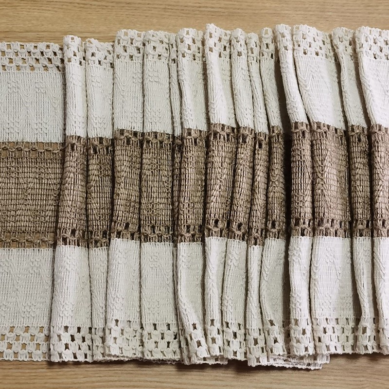 Macrame Table Runner 30 x 274 cm Beige Boho Jute