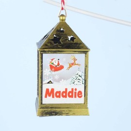 Mulberry Studios Starlight Lantern Christmas Tree Hanger Names H-M Maddie