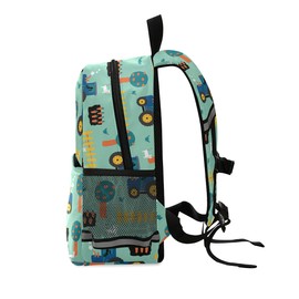 Tractors Seamless Kids Kids Backpack for Toddlers, Kid's Backpack for Boys Girls, Kindergarten Preschool Nursery Travel Bag