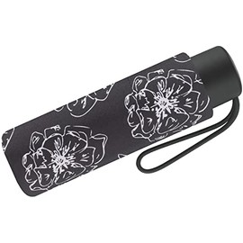 Pierre Cardin Umbrella Black & White Flower Black, Pocket umbrella Petito