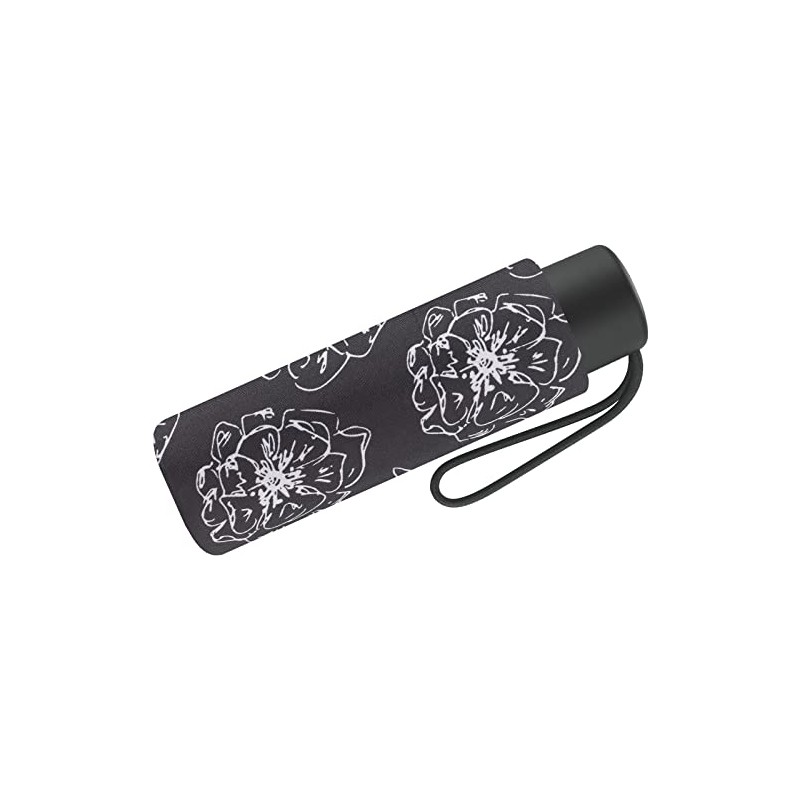 Pierre Cardin Umbrella Black & White Flower Black, Pocket umbrella