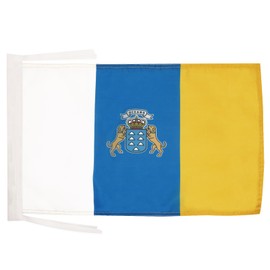 AZ FLAG Canary Islands Flag 18'' x 12'' cords - Spanish region of Canarias SMALL flags 30 x 45cm - Banner 18x12 in