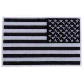 Ivamis Reverse American Flag Patch Black and White