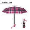 8-Rib Three-Fold Automatic Silver Umbrella, Sun and Rain Dual-Use -