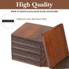 16 Pcs Square Acacia Wood Coasters, Acacia Wood Square Coasters
