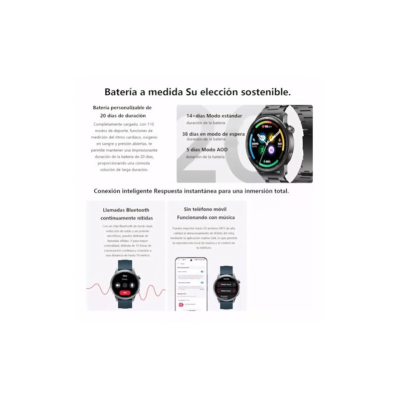 realme Watch S2 Reloj Inteligente Metalico