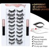 BILEYCHA Upgrade 3D Natural Magnetic Eyelashes,Lightweight Magnetic Eyeliner and Eyelashes