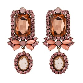 Rectangle Chandelier Earrings, Teardrop Chandelier Dangle Earrings for Women, Bohemian Teardrop Rectangle Earrings, Square Statement Earrings Boho Jewelry, Rectangle Geometric Drop Earrings for Girls