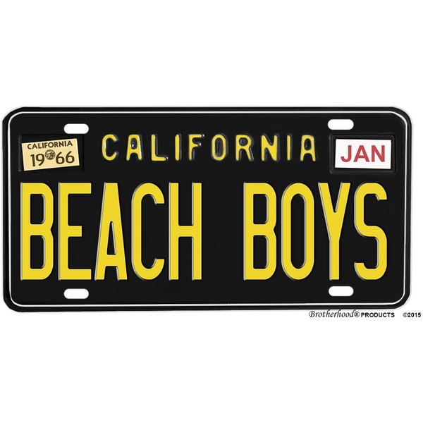 California Beach Boys Reproduction Aluminum License Plate